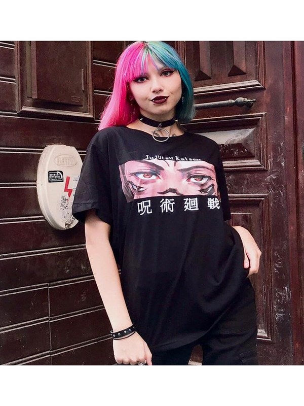 Jujutsu Kaısen Wiki Eyes Anime Tshirt