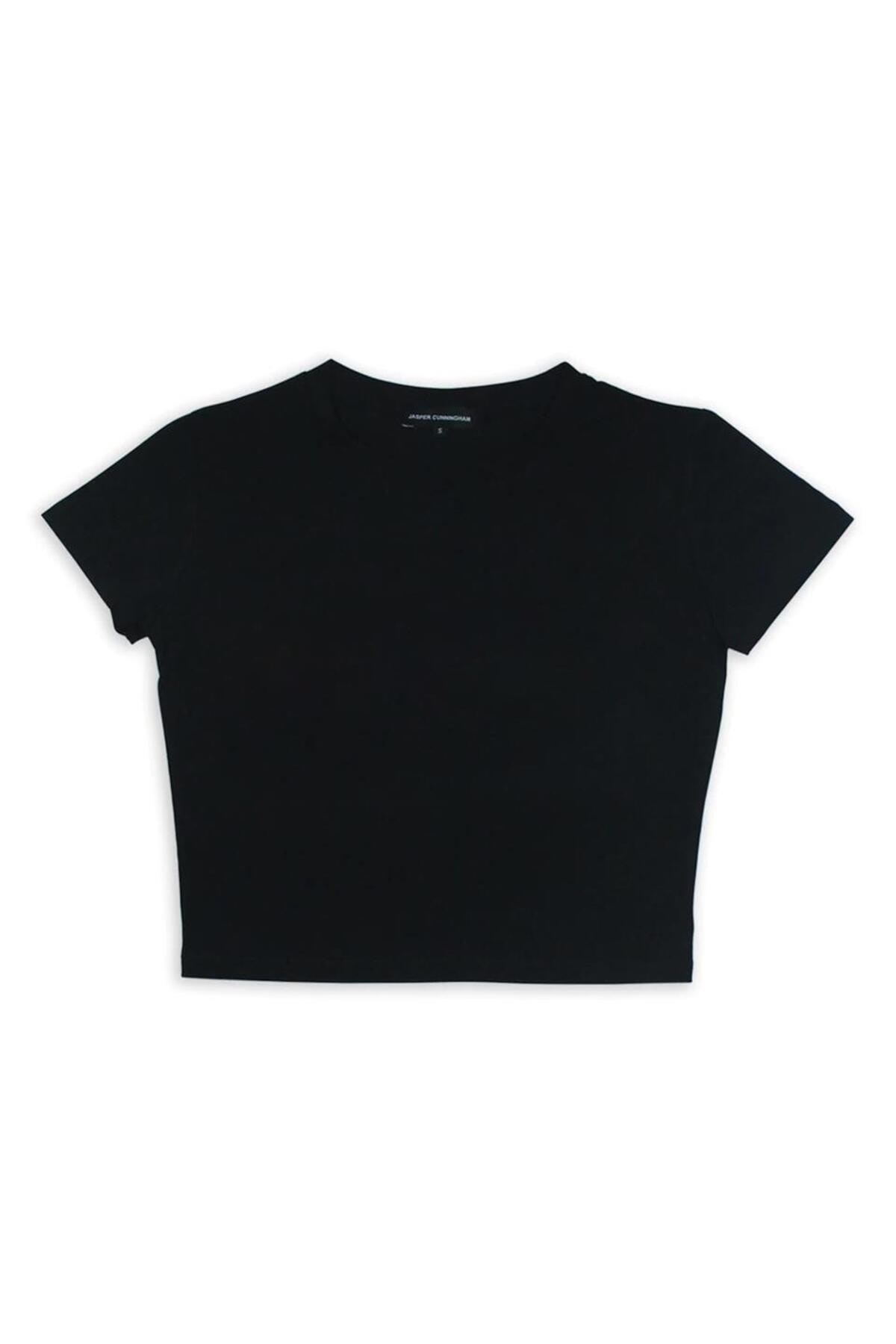 Vintage Outdoor Y2K Tech Düz Siyah Crop