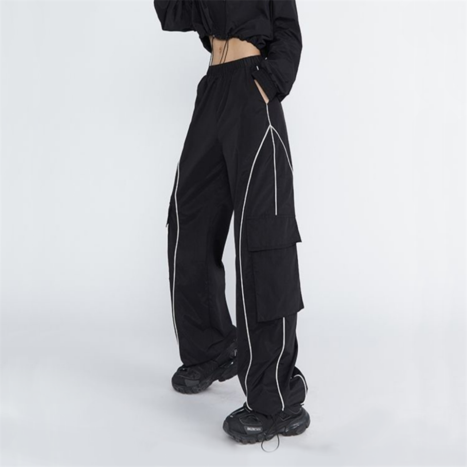 ESC BUTİK Cargo Pocket Lines Detail Wide Leg Tracksuit