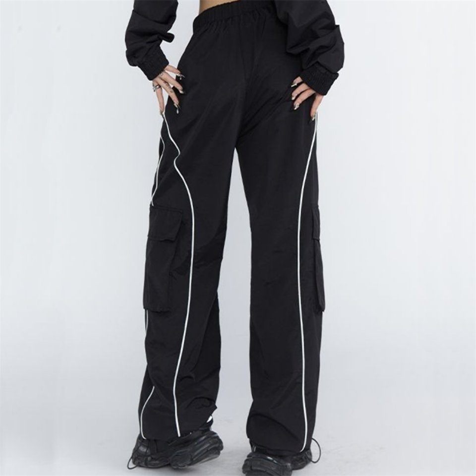 ESC BUTİK Cargo Pocket Lines Detail Wide Leg Tracksuit