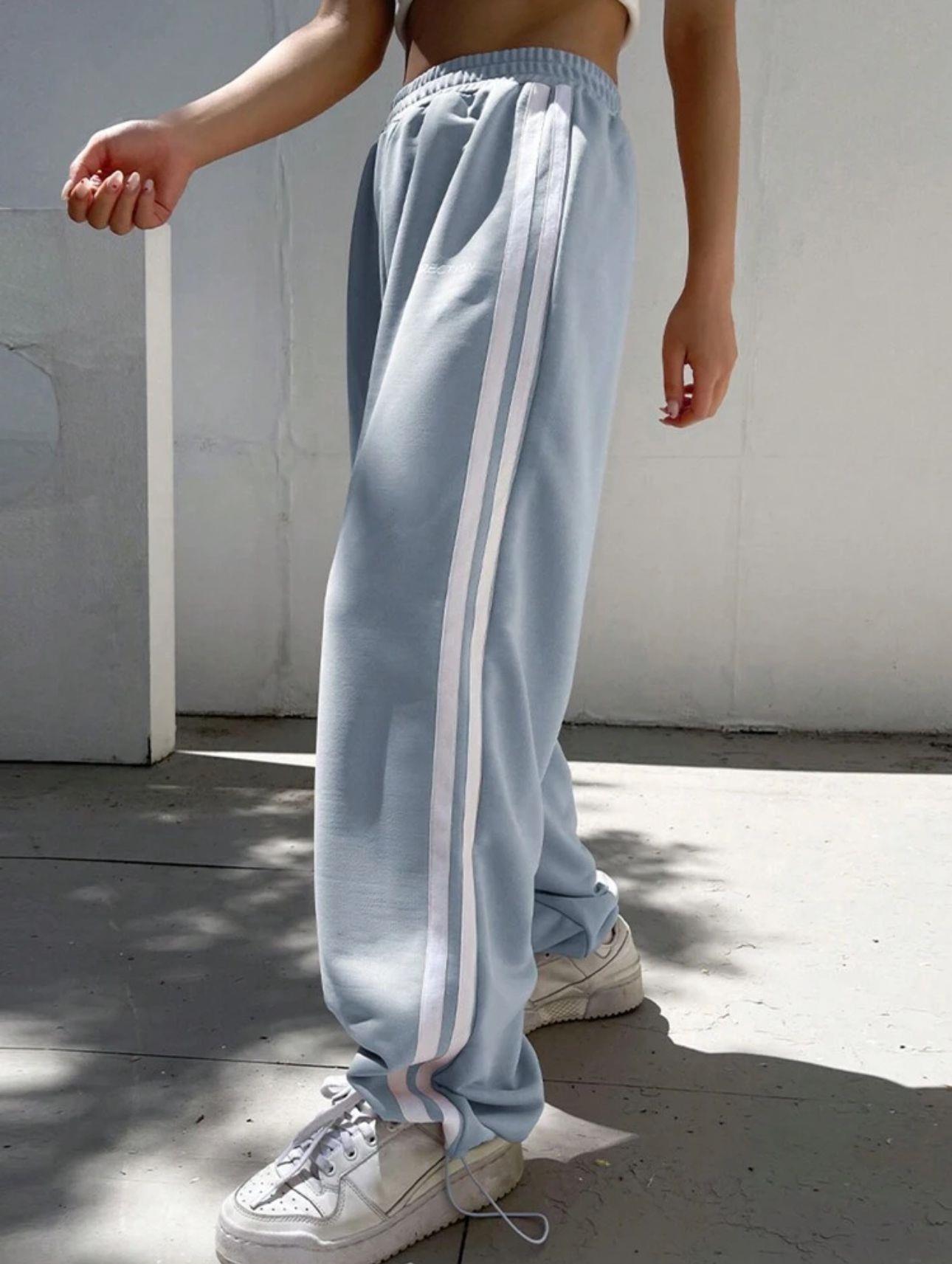 ESC BUTİK Direction Print Oversize Ayarlanabilir Paça Lastikli Baggy Eşofman Altı