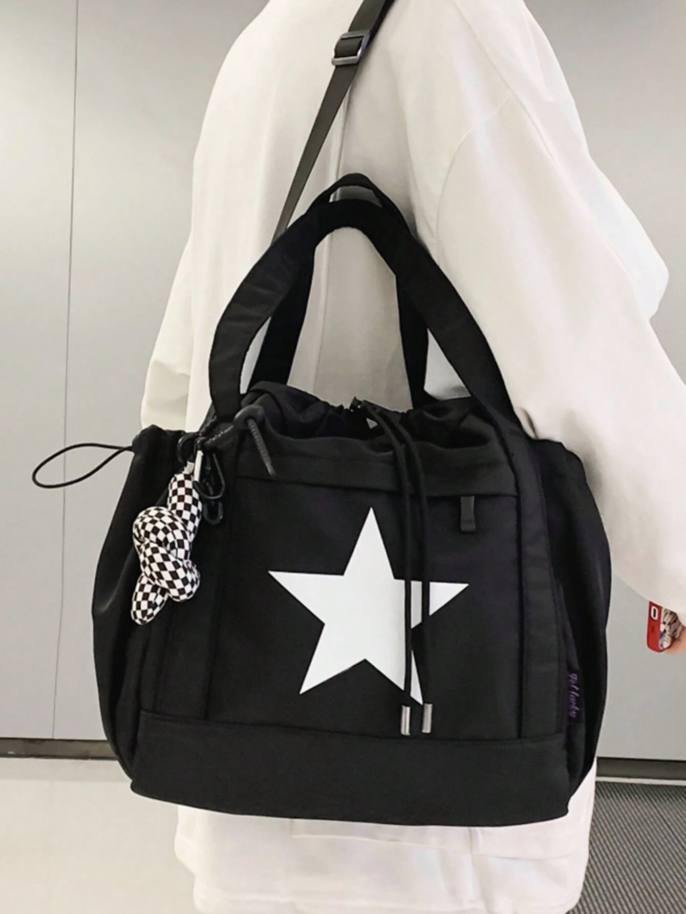 ESC BUTİK Star Detail Large Capacity Postacı Çantası