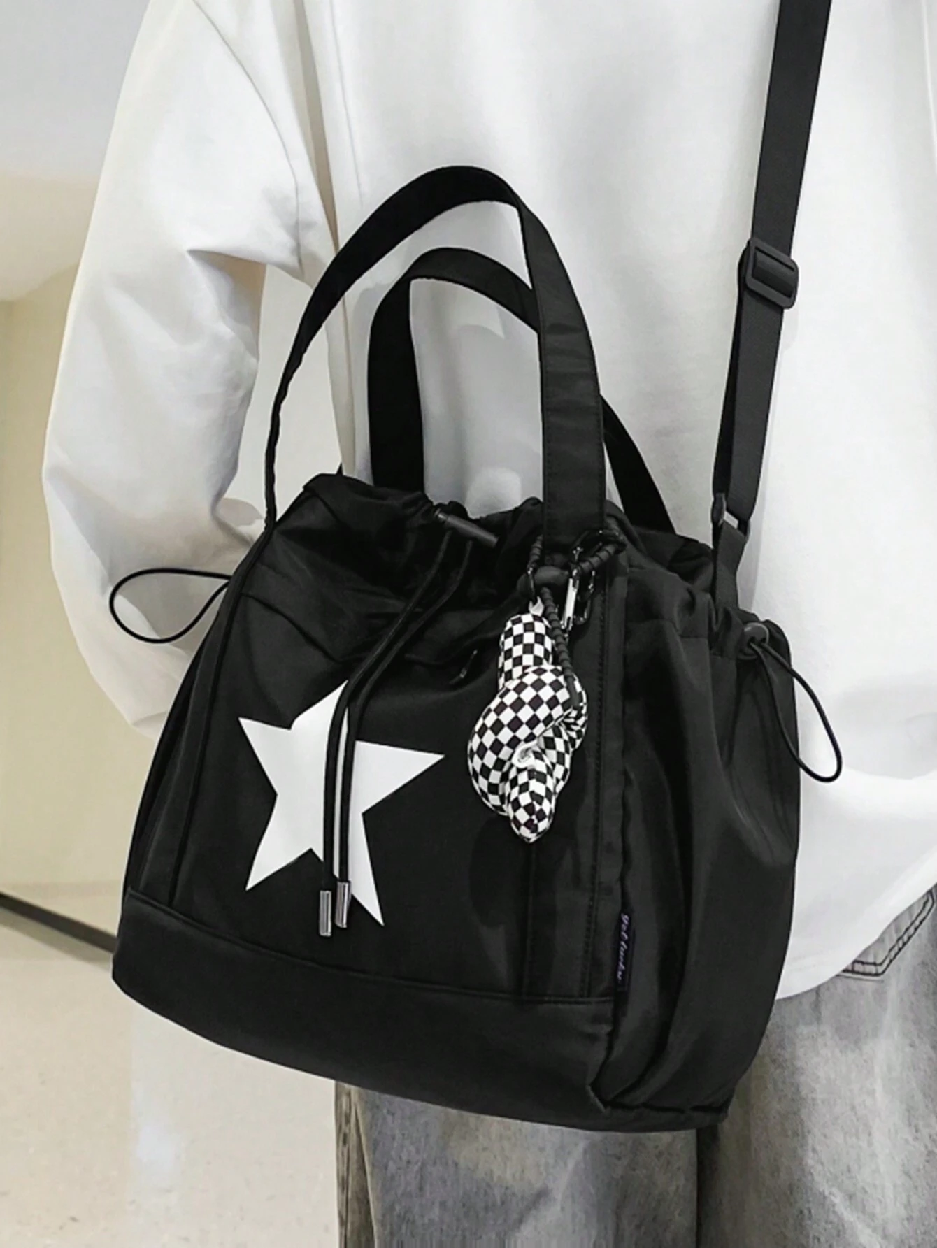 ESC BUTİK Star Detail Large Capacity Postacı Çantası