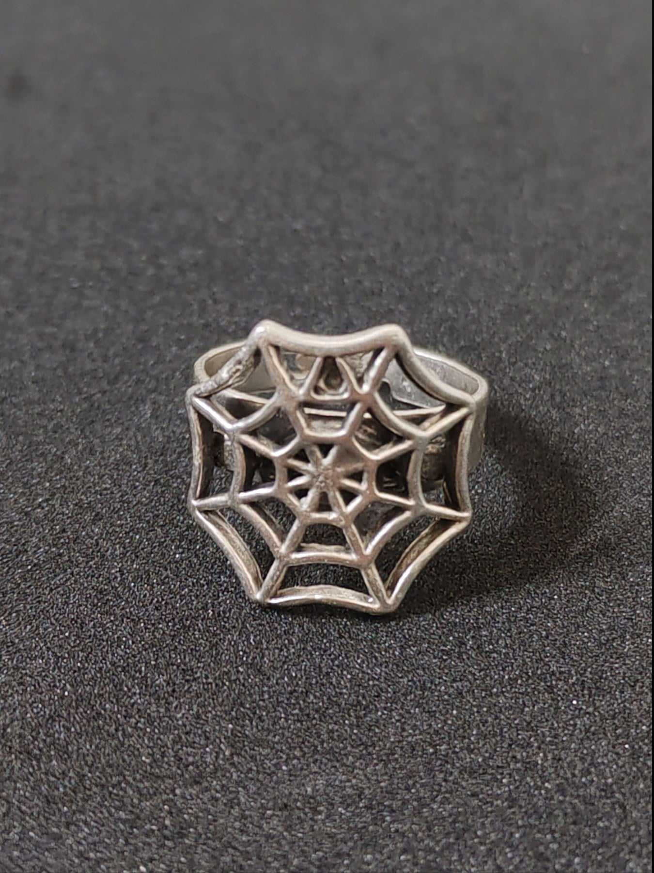 Antik Gümüş Kaplama Ayarlanabilir Gotik Spider Örümcek Heart Unisex Yüzük
