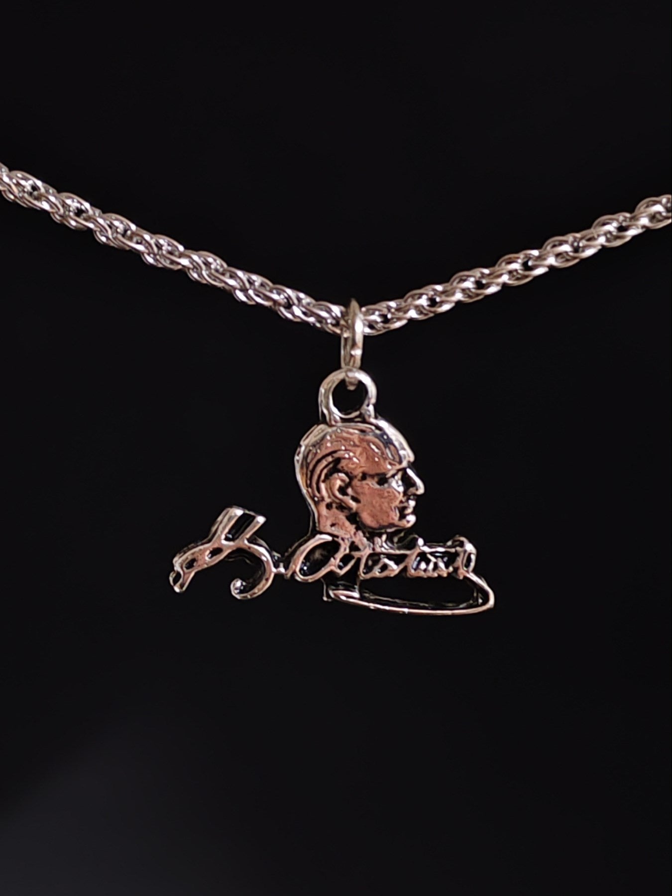 Antik Gümüş Kaplama Kemal Atatürk İmza Unisex Zincirli Hediyelik Kolye