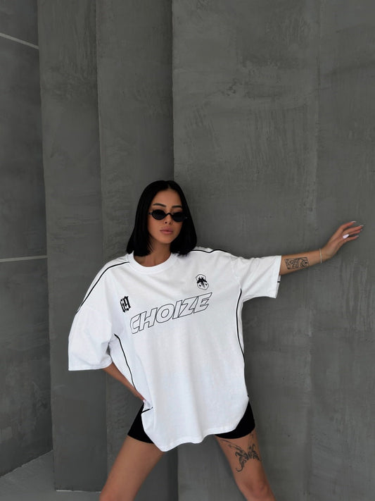 Outdoor Y2k Hoodie Choize Beyaz Kısa Kollu Unisex T-Shirt