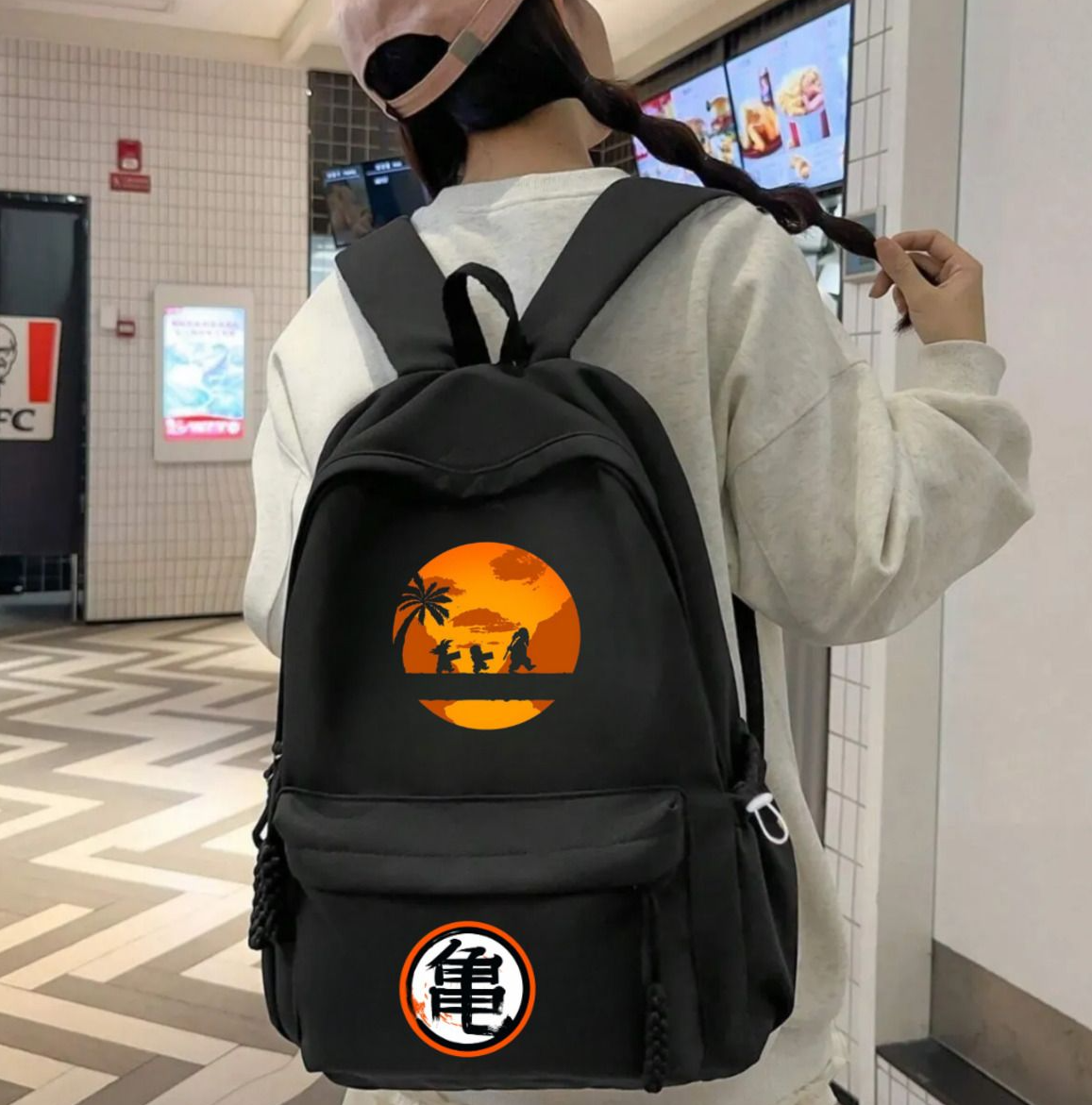 ESC BUTİK Anime Dragon Ball Baskılı Unisex Okul Sırt Çantası