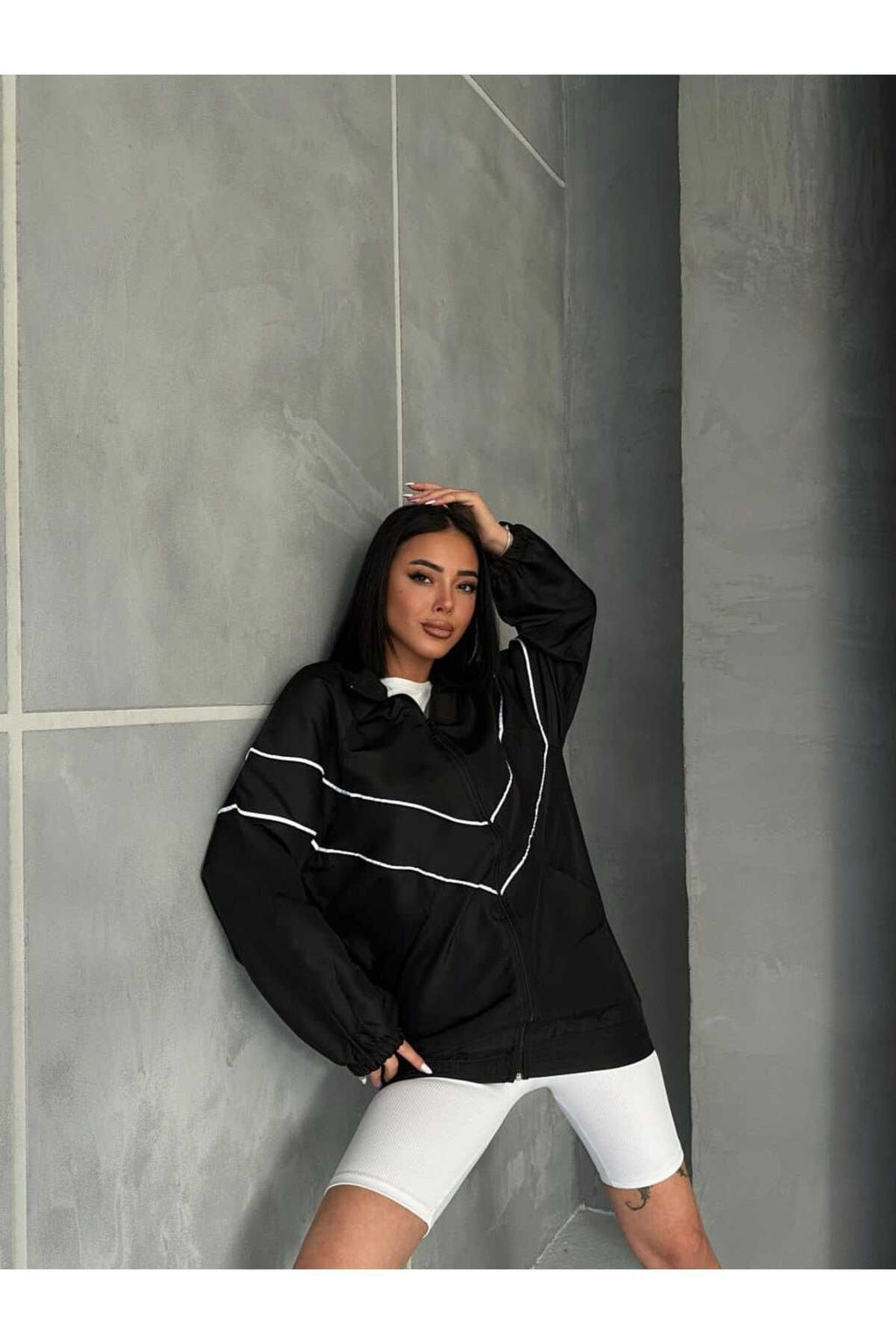 Hoodie Outdoor Y2K V Biye Street Paraşüt Baggy Ceket