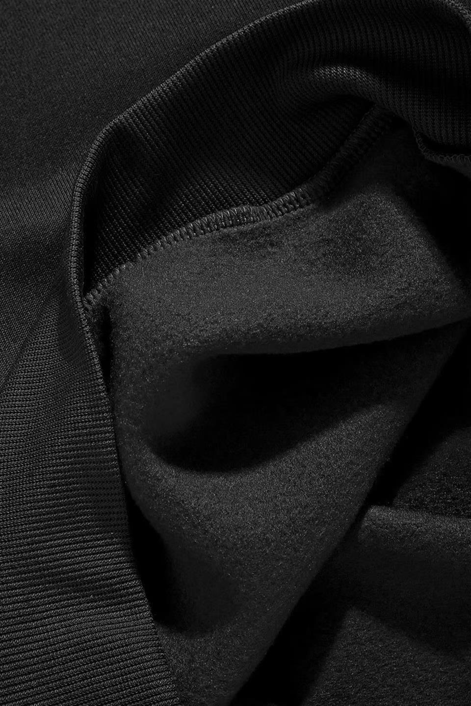 ESC BUTİK Basic Düz Oversize Unisex Siyah Kapşonlu Hoodie Sweatshirt