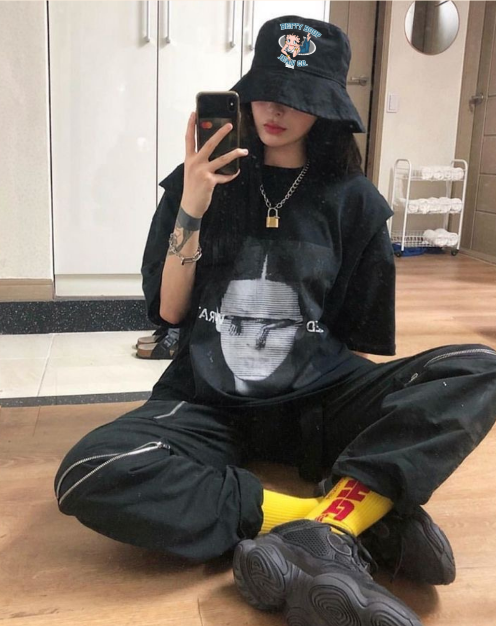 ESC BUTİK Betty Boop Bucket Balıkçı Şapka