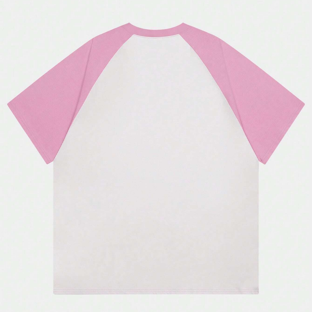 ESC BUTİK  Beyaz Unisex Pembe Reglan 911 GT3 T-Shirt