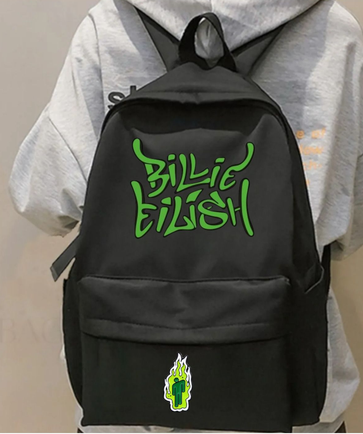 ESC BUTİK Billie Eilish Baskılı Unisex Okul Sırt Çantası