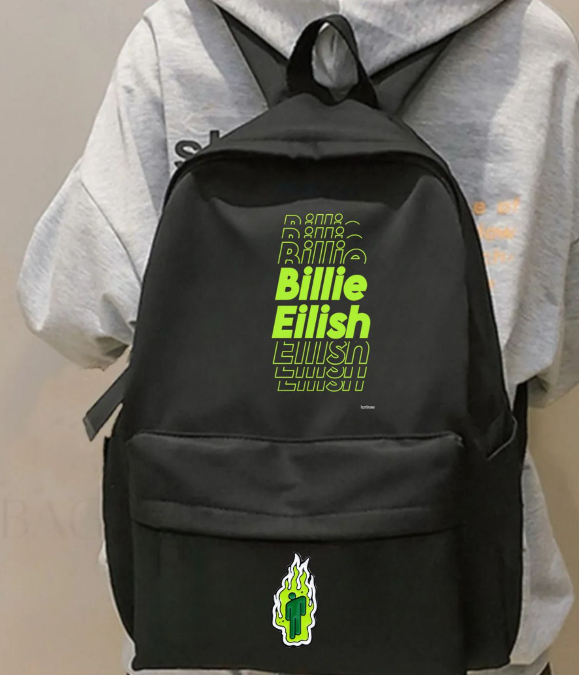ESC BUTİK Billie Eilish Baskılı Unisex Okul Sırt Çantası