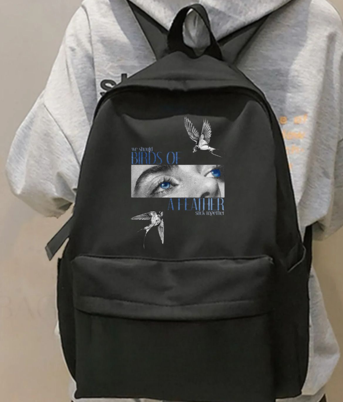 ESC BUTİK Billie Eilish Baskılı Unisex Okul Sırt Çantası