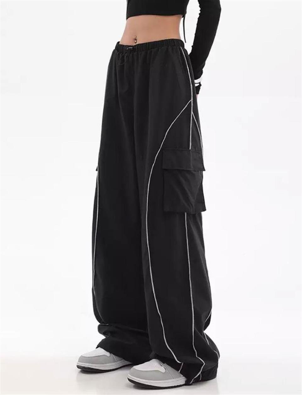 ESC BUTİK Cargo Pocket Lines Detail Wide Leg Tracksuit