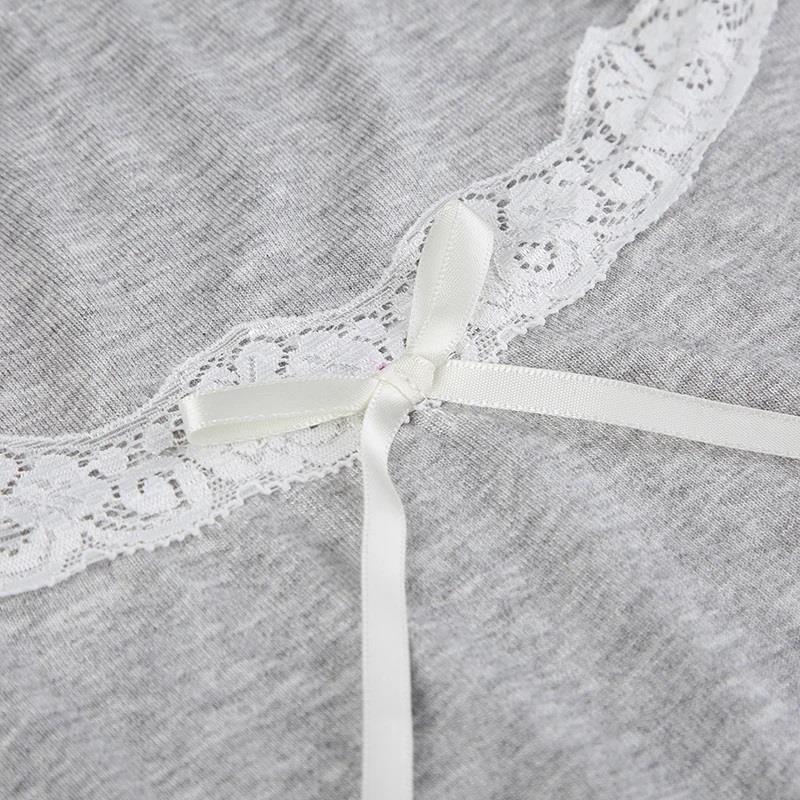 ESC BUTİK Dantel Detaylı Kaşkorse Penye Elbise