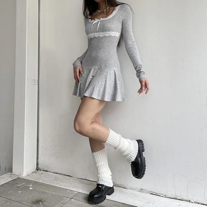 ESC BUTİK Dantel Detaylı Kaşkorse Penye Elbise