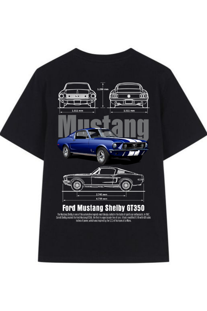 ESC BUTİK Dodge & Mustang Retro Baskılı T-shirt