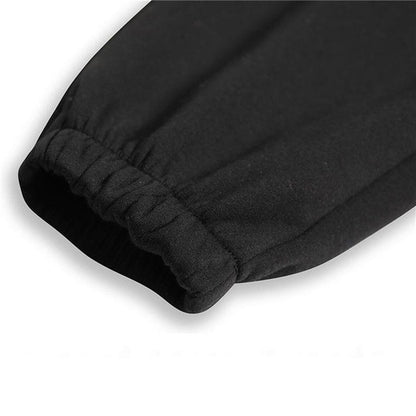 ESC BUTİK Gothic Confused Skeleton Baskılı Oversize Unisex Siyah Eşofman Altı