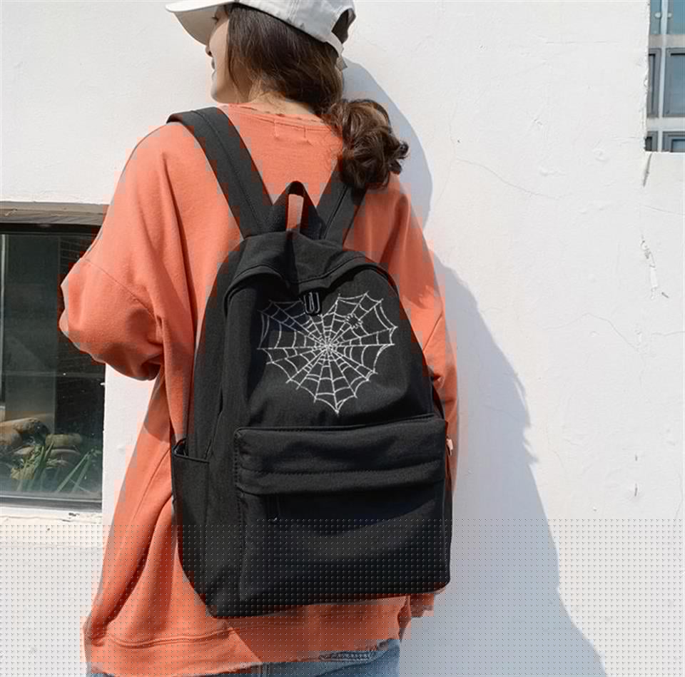ESC BUTİK Heart Web Baskılı Unisex Sırt Çantası