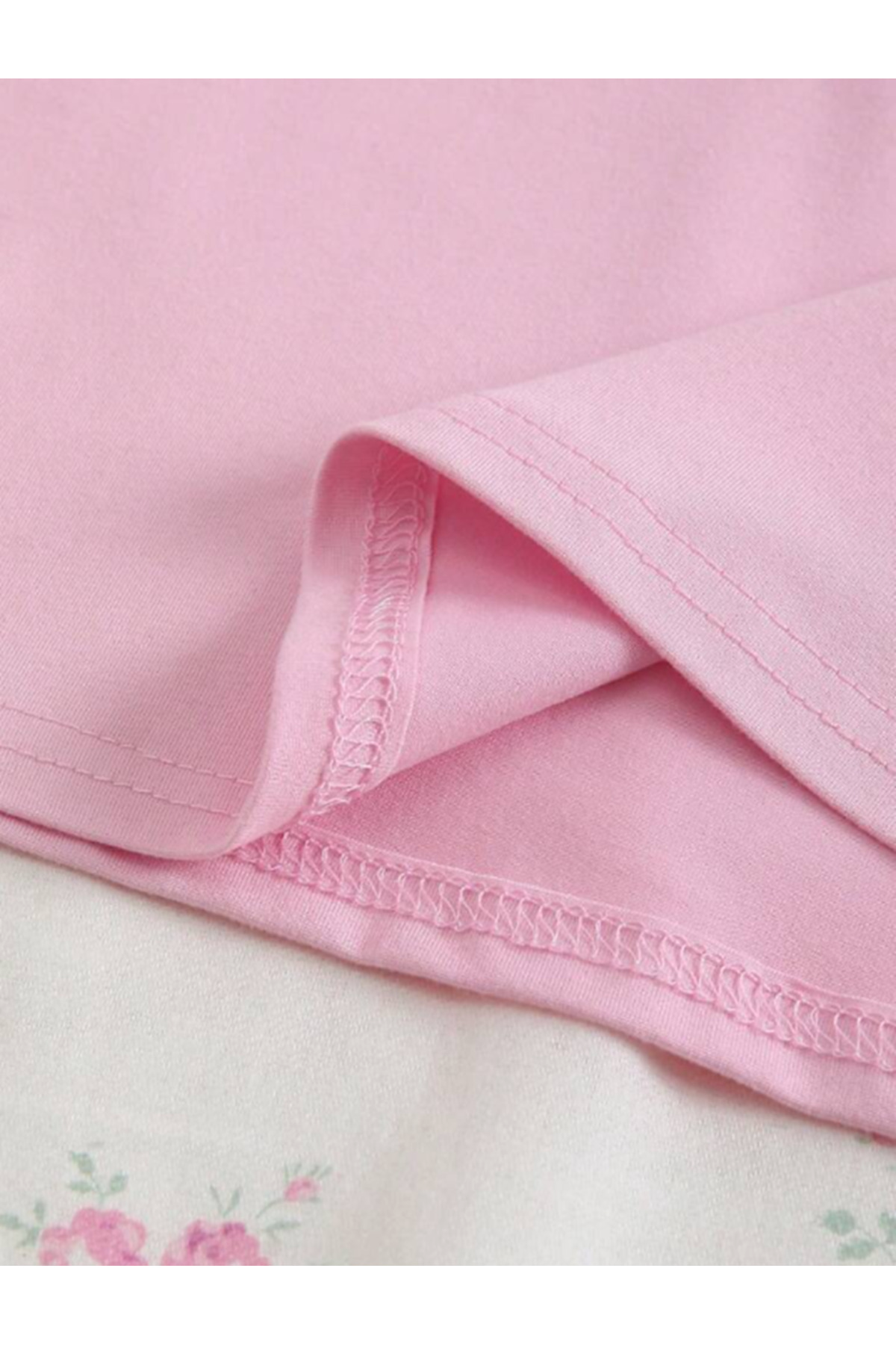 ESC BUTİK Kemer Boy Baby Tee Red Flowers Crop Bluz