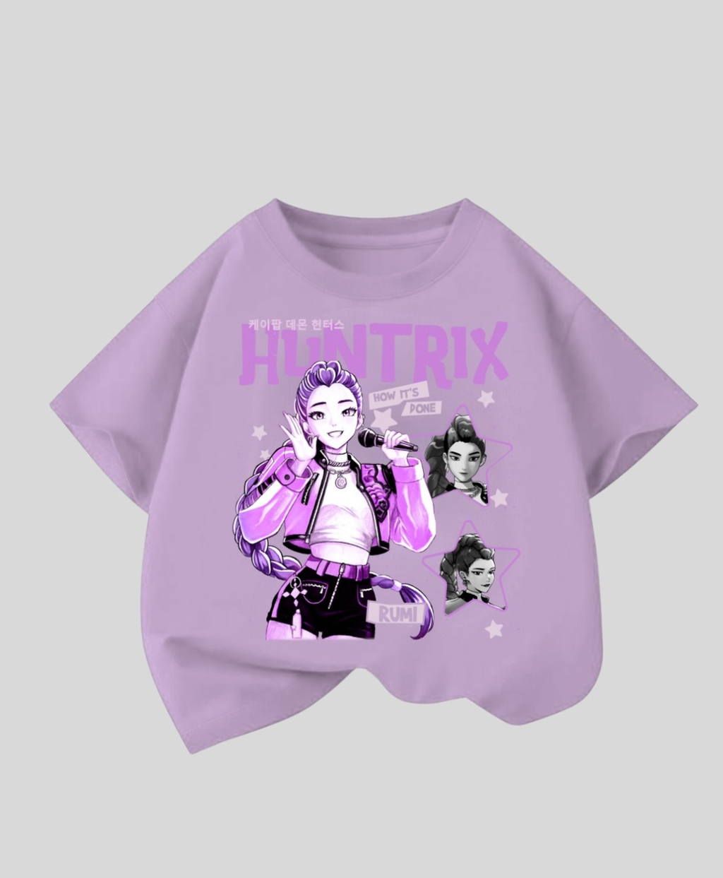 ESC BUTİK KPop Demon Hunterix Kids Design Unisex Oversize T-Shirt