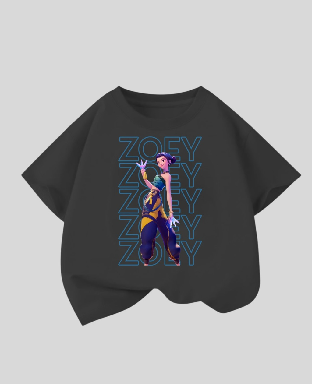 ESC BUTİK KPop Demon Hunterix Kids Design Unisex Oversize T-Shirt