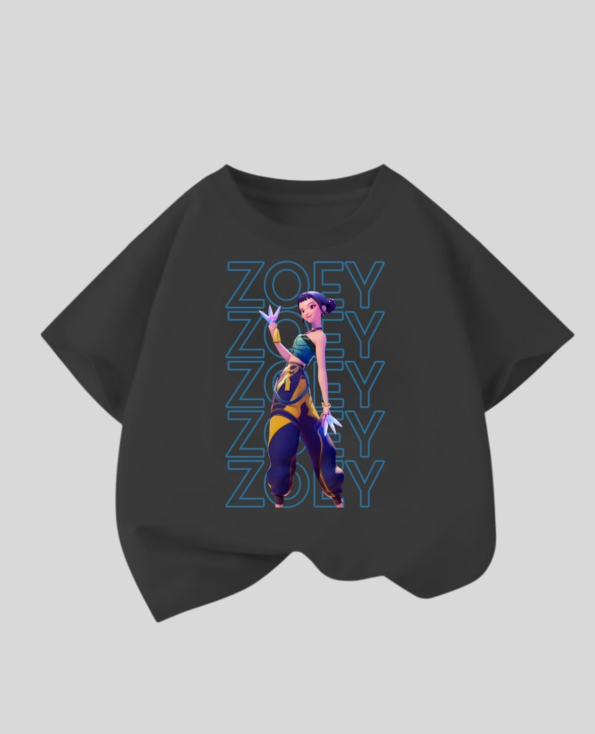 ESC BUTİK KPop Demon Hunterix Kids Design Unisex Oversize T-Shirt