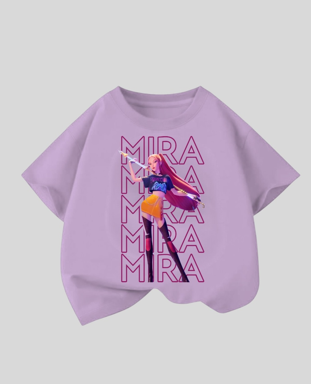 ESC BUTİK KPop Demon Hunterix Kids Design Unisex Oversize T-Shirt