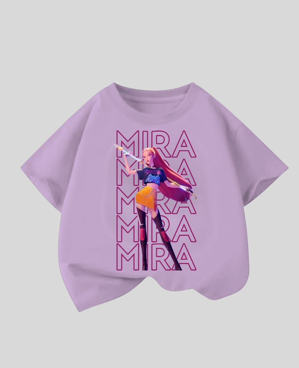 ESC BUTİK KPop Demon Hunterix Kids Design Unisex Oversize T-Shirt