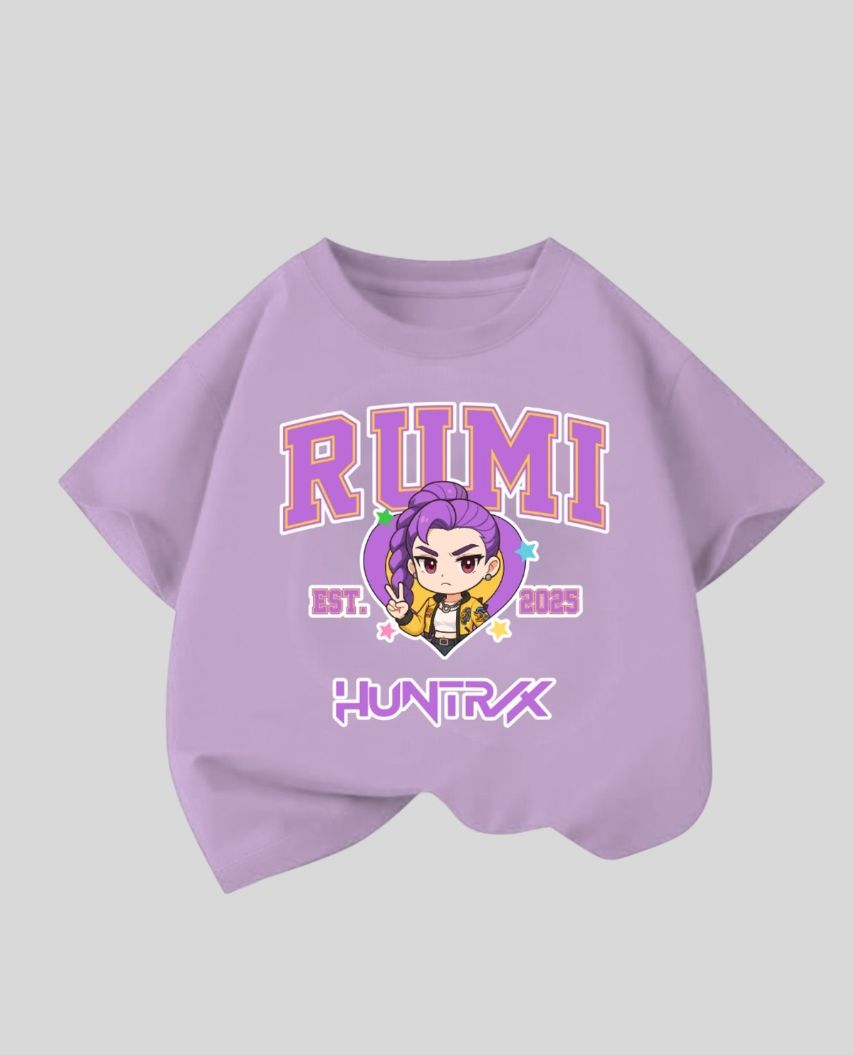 ESC BUTİK KPop Demon Hunterix Kids Design Unisex Oversize T-Shirt