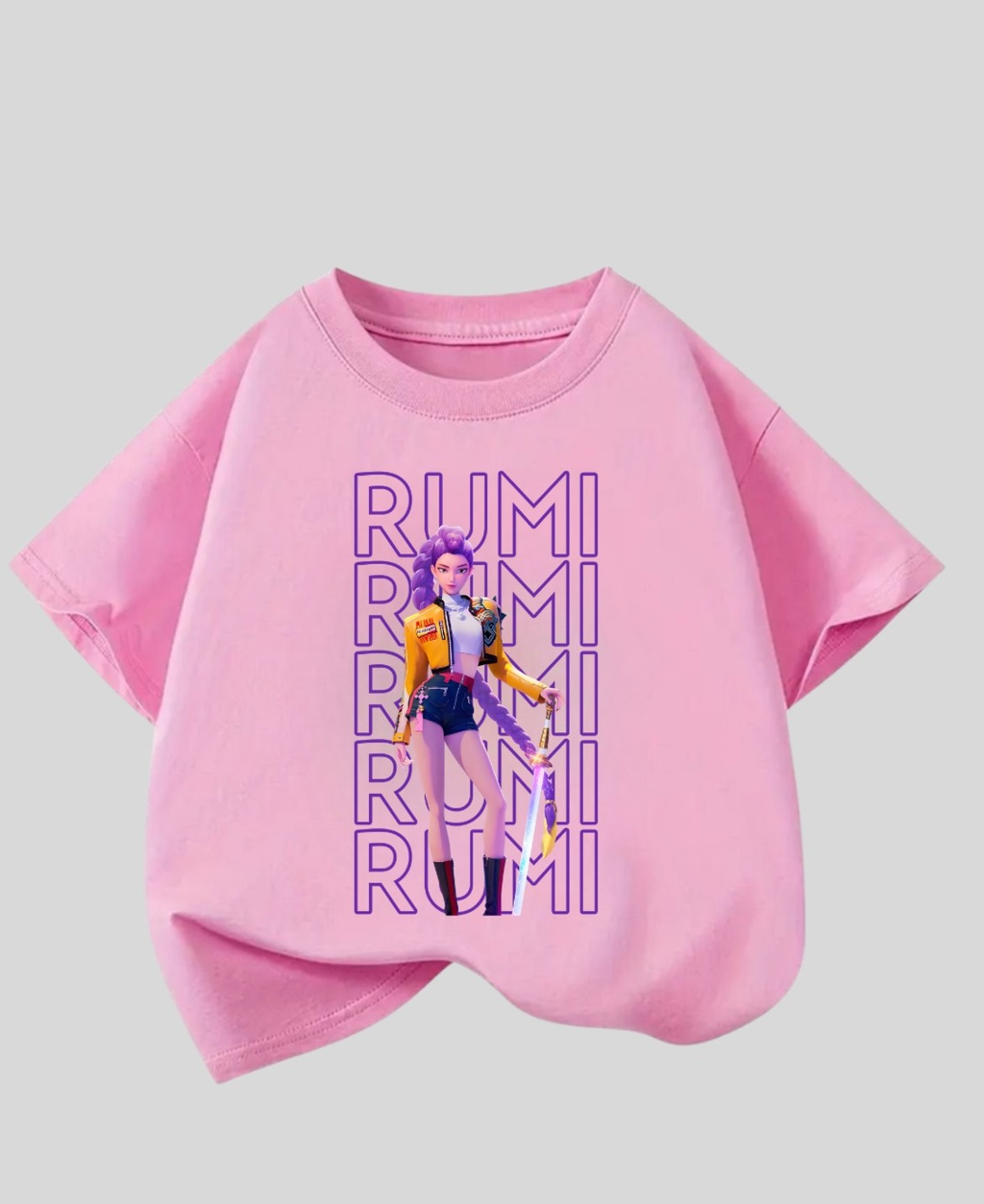 ESC BUTİK KPop Demon Hunterix Kids Design Unisex Oversize T-Shirt