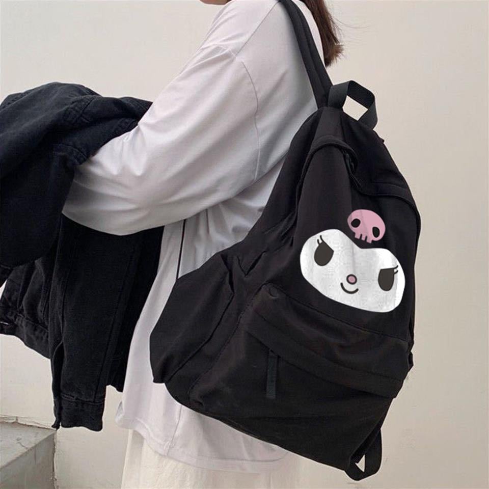 ESC BUTİK Kuromi Face Baskılı Unisex Sırt Çantası