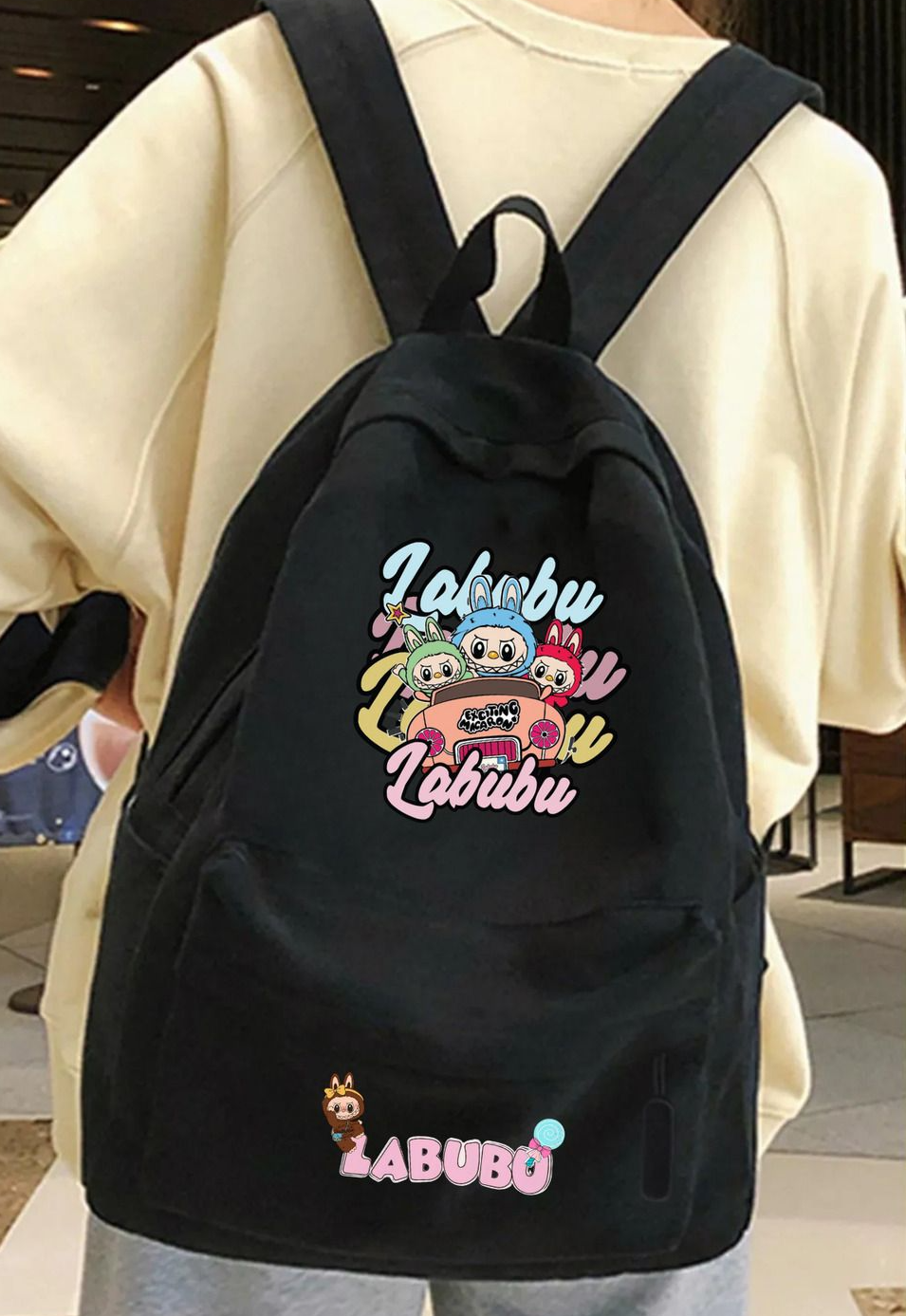 ESC BUTİK Labubu Baskılı Okul, Dershane, Kurs Sırt Çantası