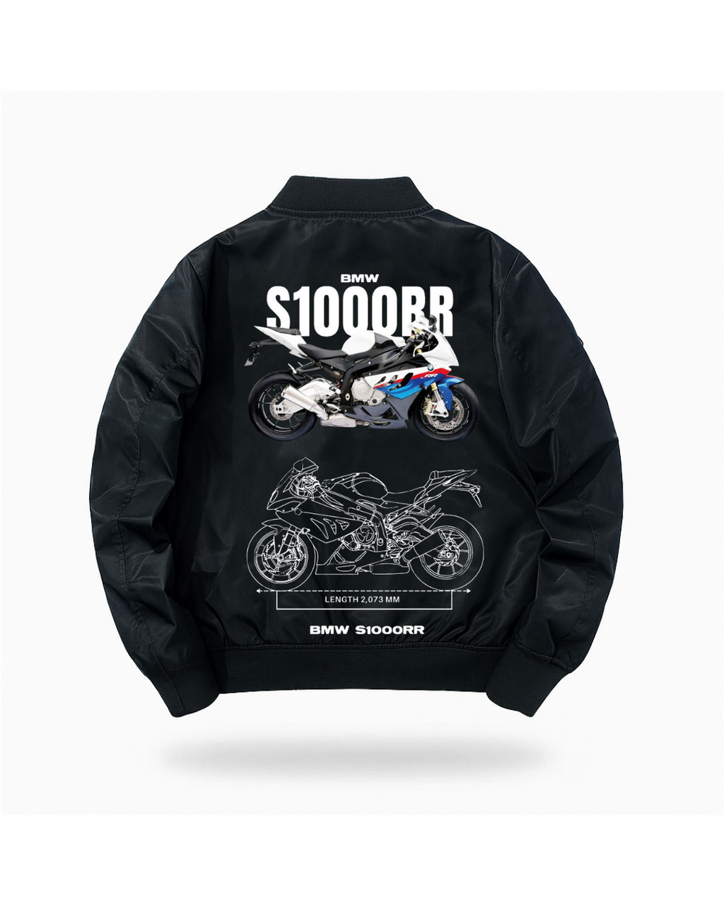 ESC BUTİK Motorbike Baskılı Unisex Bomber Ceket