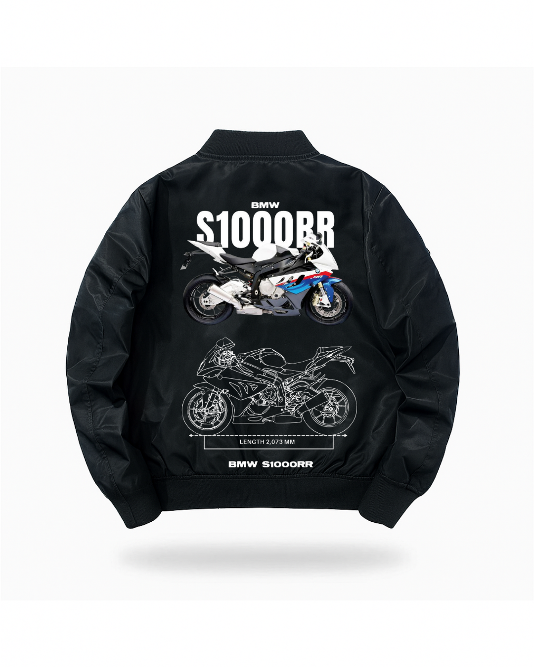 ESC BUTİK Motorbike Baskılı Unisex Bomber Ceket