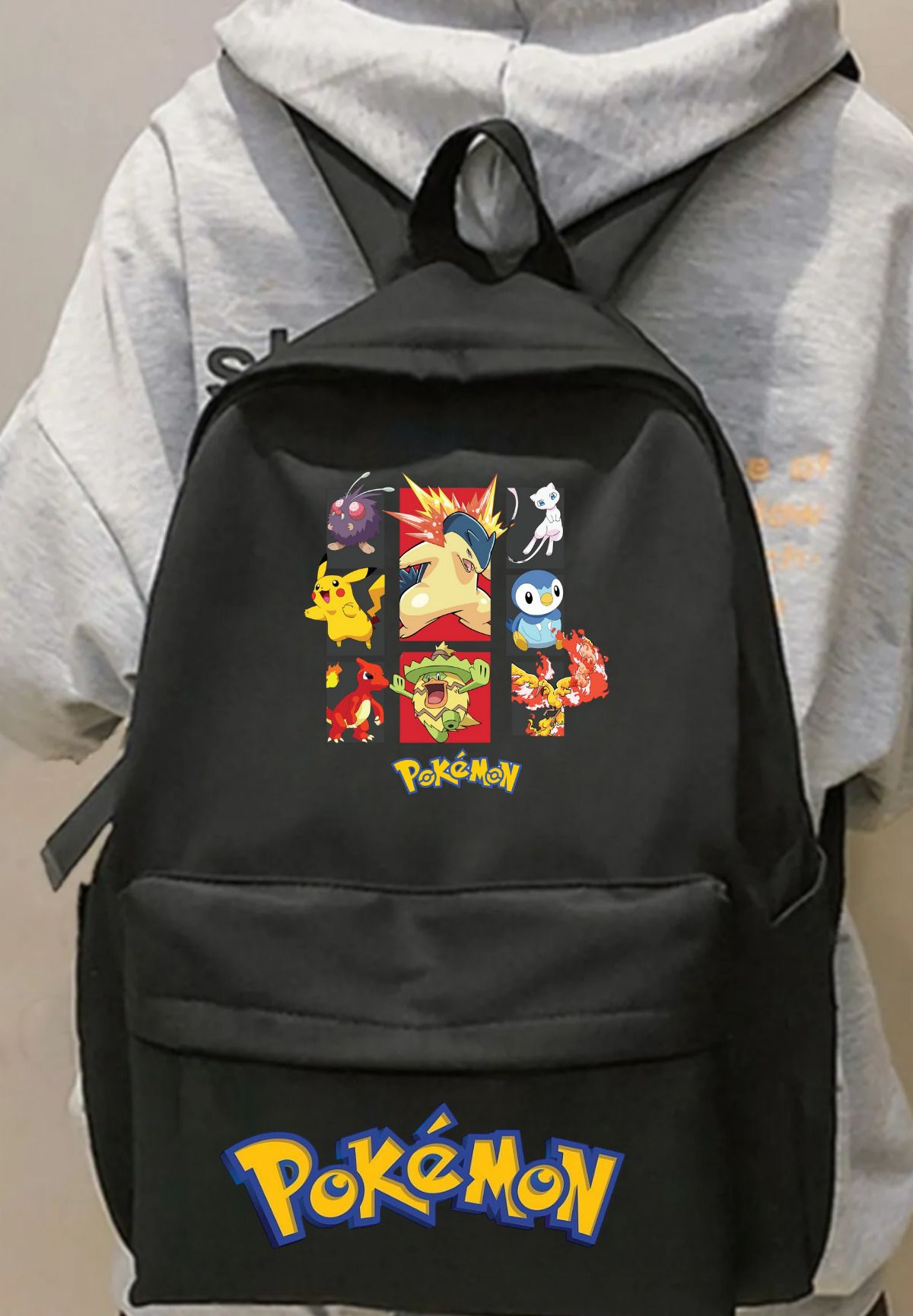 ESC BUTİK Pokemon Baskılı Sırt Okul Çantası