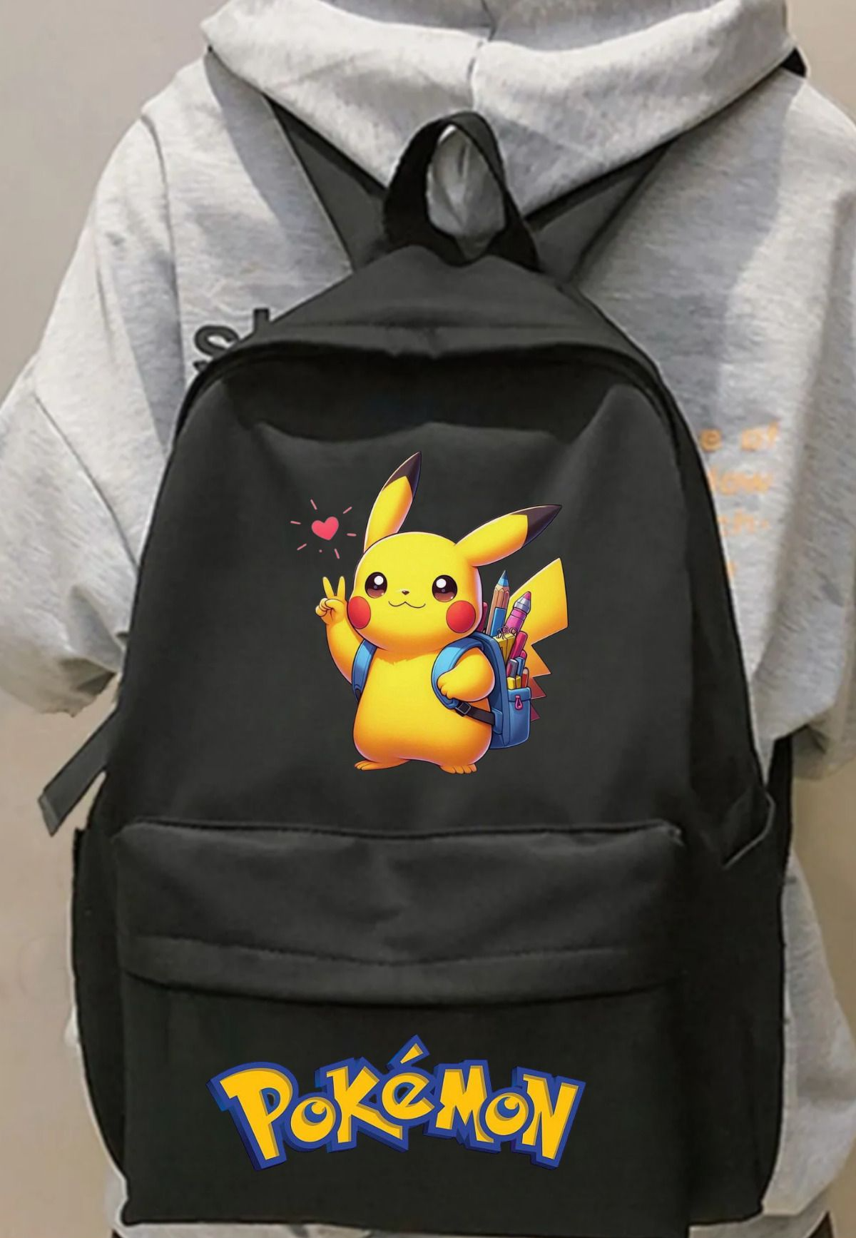 ESC BUTİK Pokemon Pikachu Baskılı Okul, Dershane, Kurs Sırt Çantası