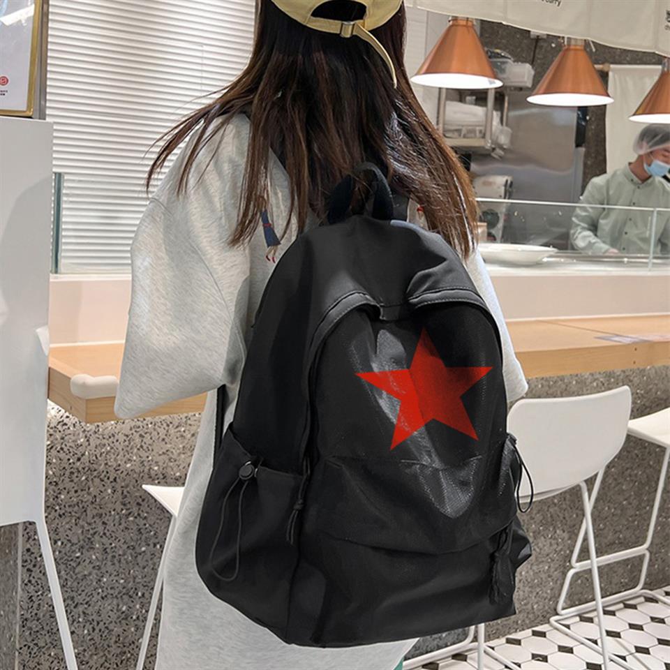 ESC BUTİK Red Star Baskılı Unisex Sırt Çantası