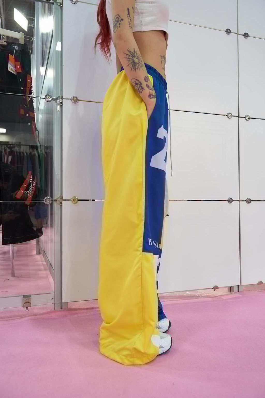 ESC BUTİK Sarı Streetwear Detail Oversize Unisex Eşofman Altı