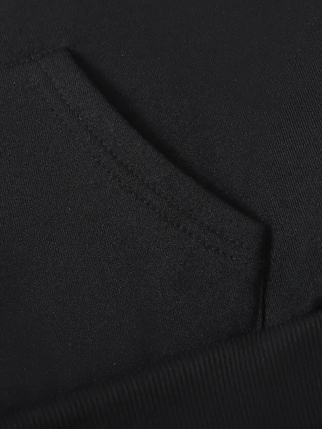 ESC BUTİK Smart Casual Siyah Kapşonlu Sweatshirt