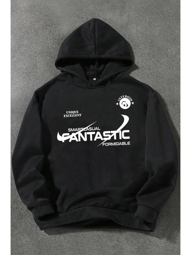 ESC BUTİK Smart Casual Siyah Kapşonlu Sweatshirt