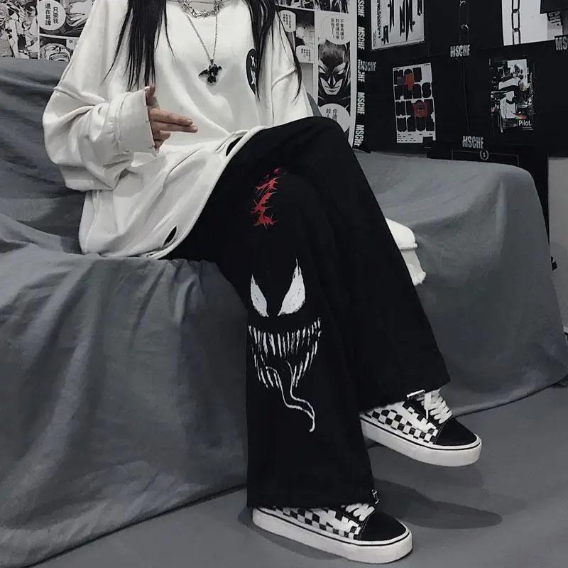 ESC BUTİK Sokak Tarzı Venom Baskılı Unisex Baggy Eşofman