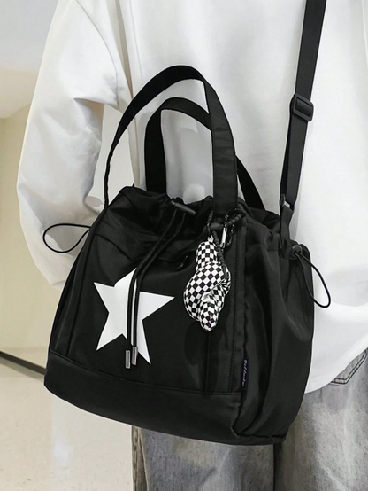 ESC BUTİK Star Detail Large Capacity Postacı Çantası