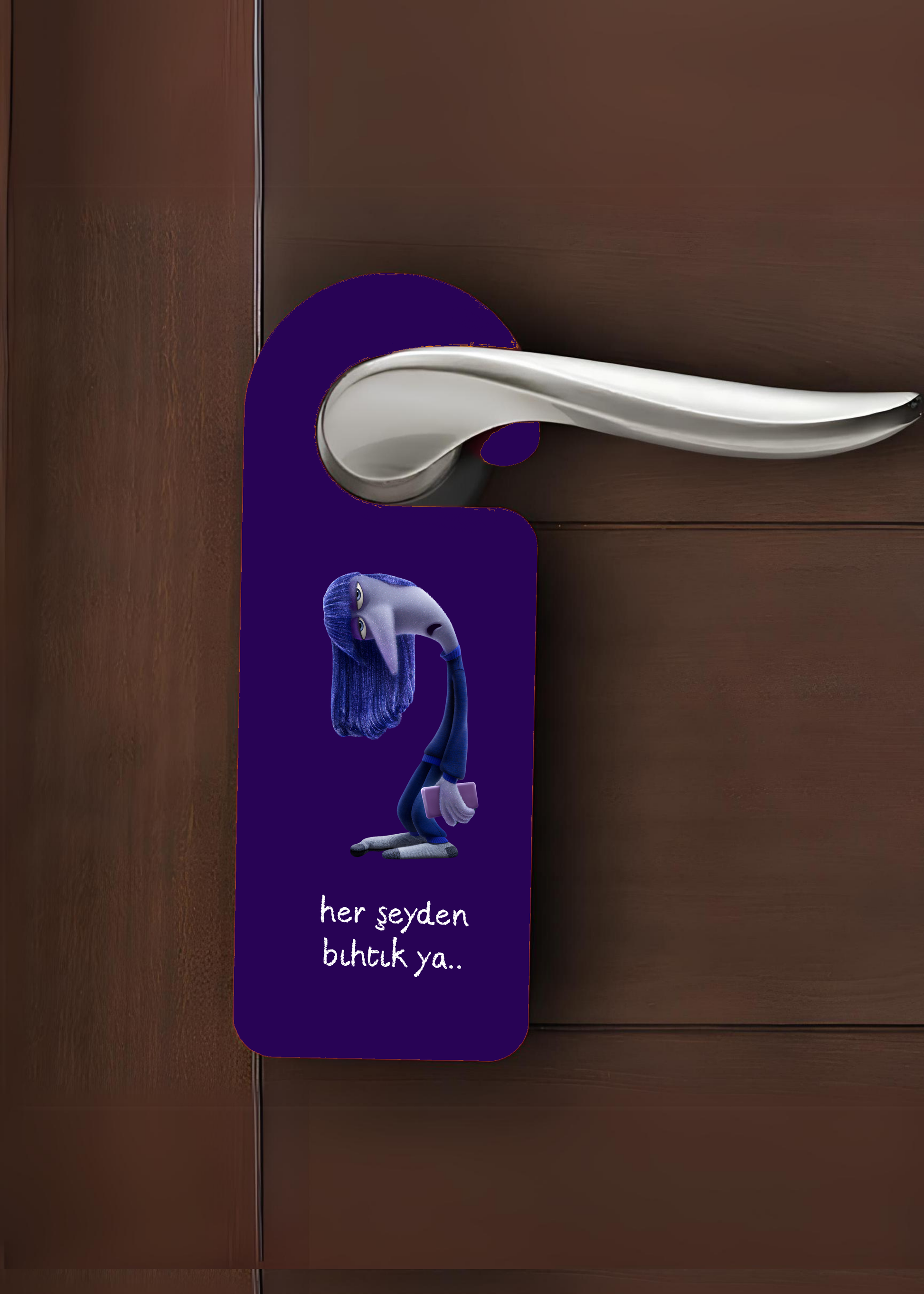 ESC BUTİK Ters Yüz Rahatsız Etme Kapı Askısı