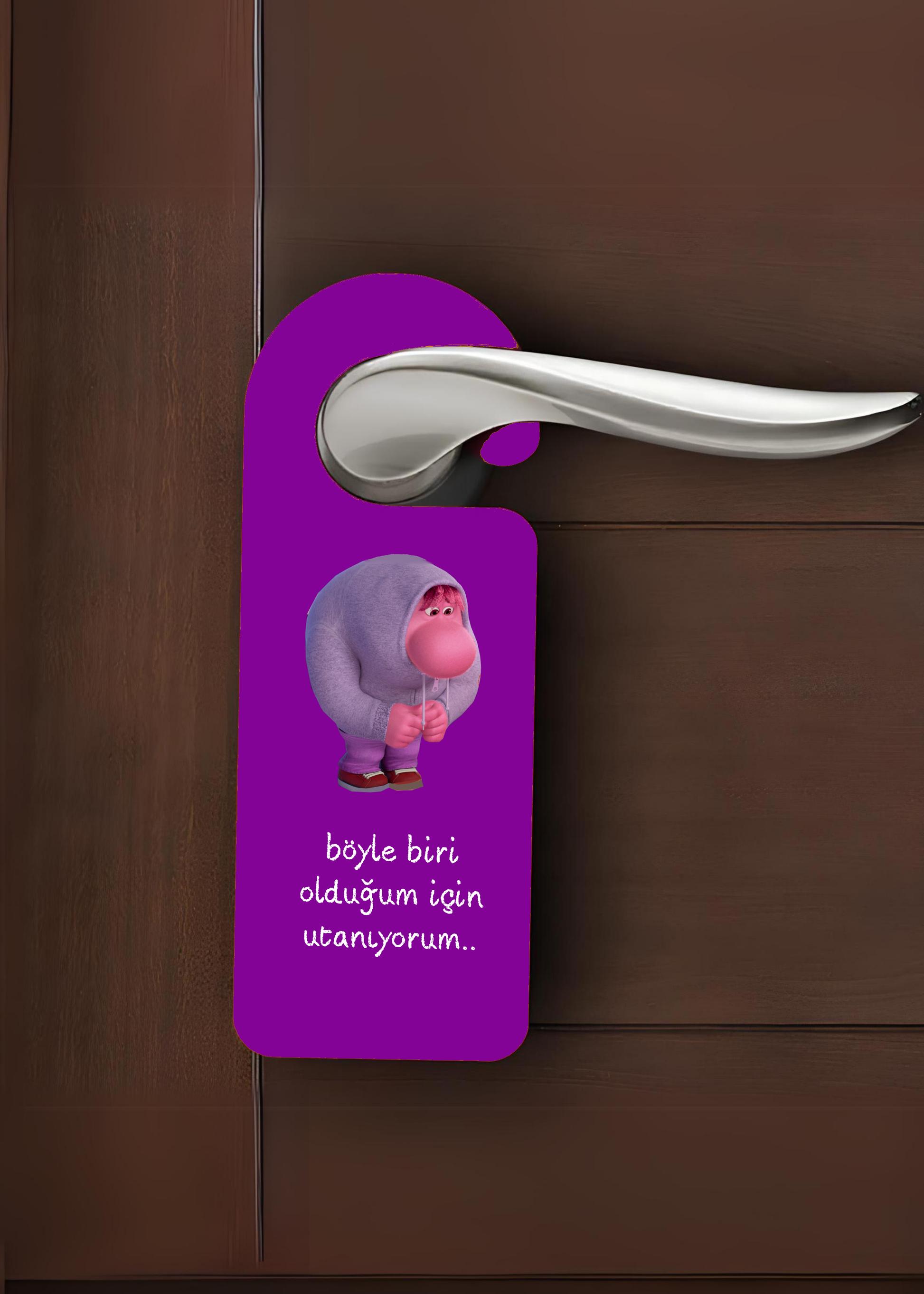 ESC BUTİK Ters Yüz Rahatsız Etme Kapı Askısı