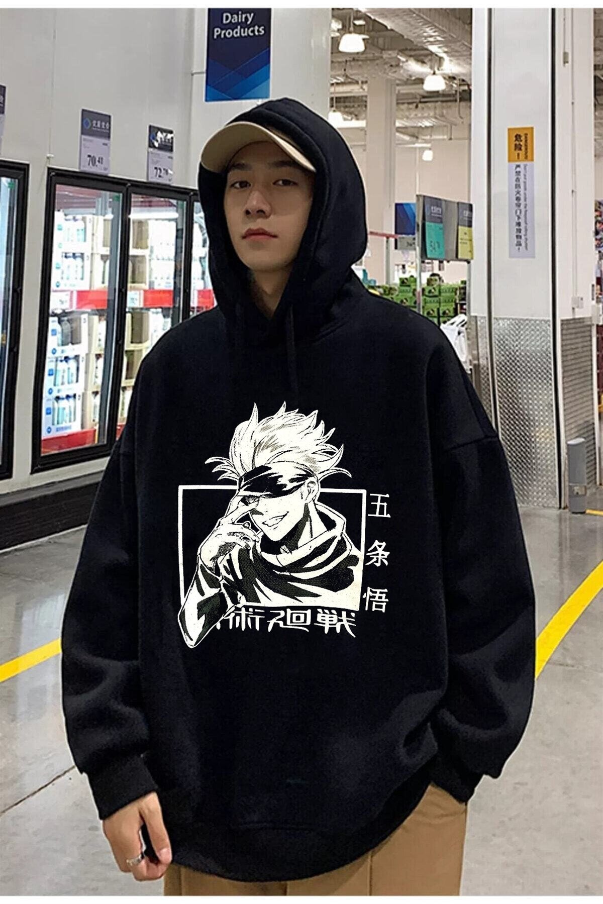 ESC BUTİK Touz Anime Jujutsu Kaisen Kapüşonlu Hoodie