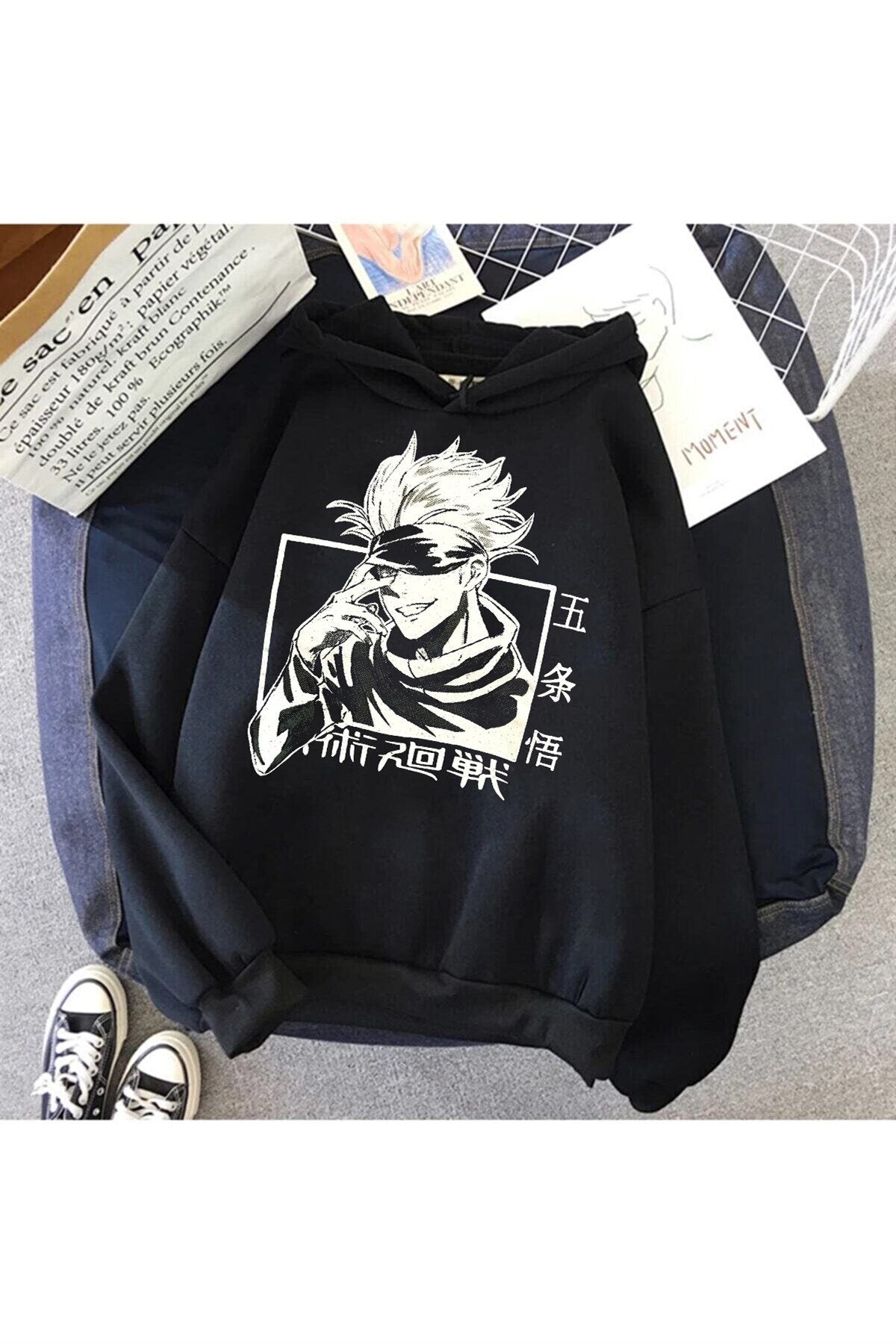 ESC BUTİK Touz Anime Jujutsu Kaisen Kapüşonlu Hoodie