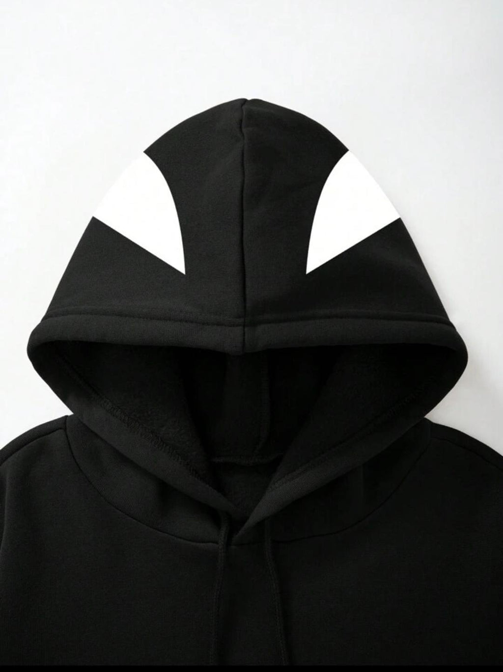ESC BUTİK Unisex Spider Baskılı Kapşonlu Siyah Sweatshirt