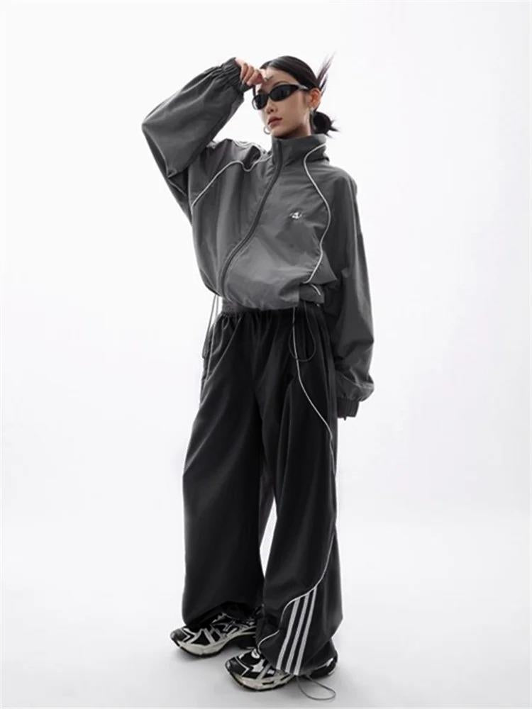 ESC BUTİK Y2K Gorpcore Siyah Eşofman Altı